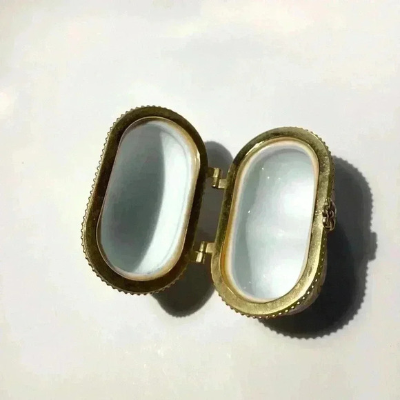 Vintage ceramic jewelry box as a heart, multicolored with flower designs - Picture 3 of 3